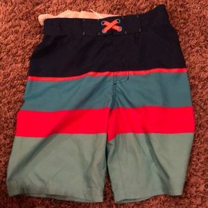 Navy blue orange and cyan red Swimming trucks